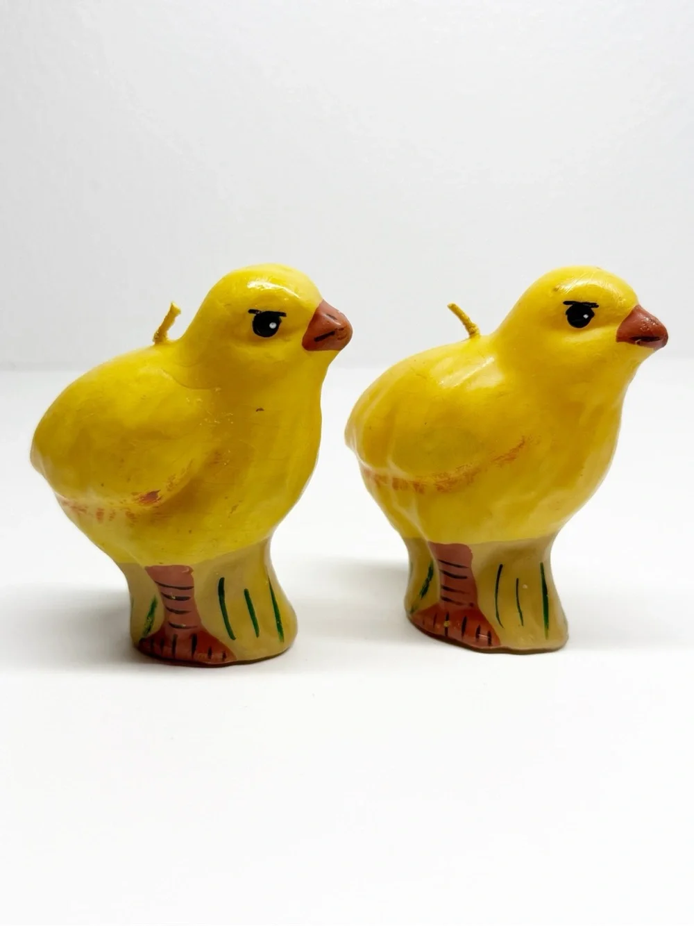 Vintage Baby Chick Chicken Candles Farmhouse Country Easter